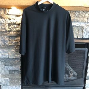 NIKE GOLF☀️DRI-FIT UV~BLACK SHORT SLEEVE MOCK NECK